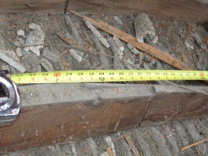 Fig. 8. Rusticated board measuring 5 feet 2 inches - photo courtesy Don Jordan and Peter Post.