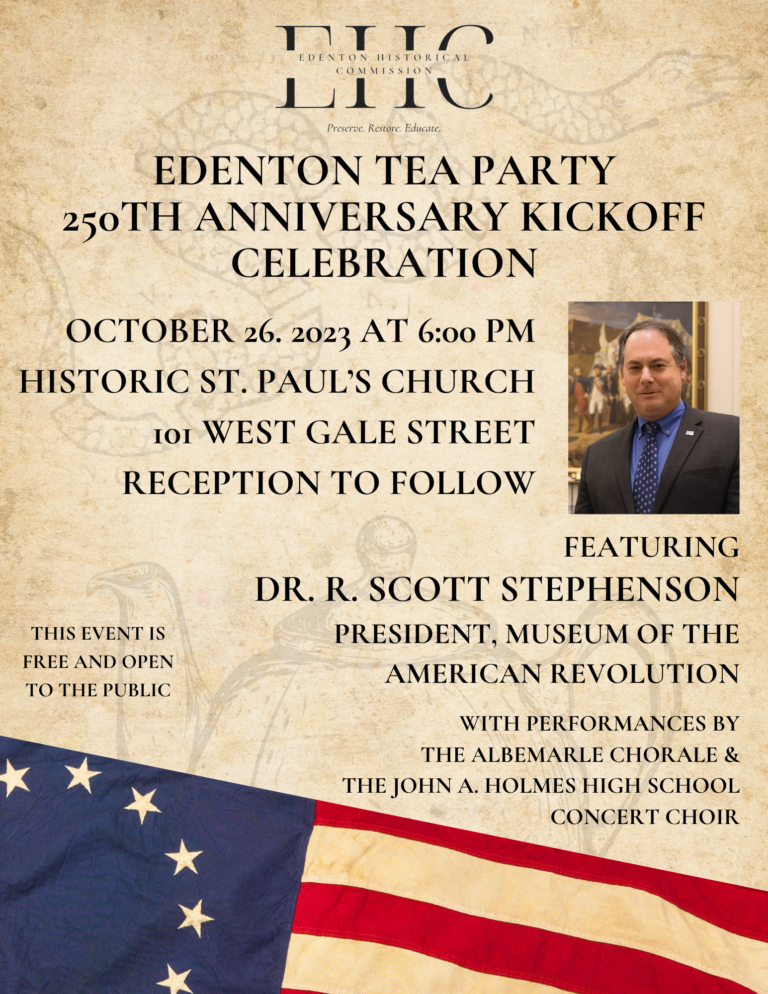 Edenton Tea Party 250th Anniversary – Edenton Historical Commission